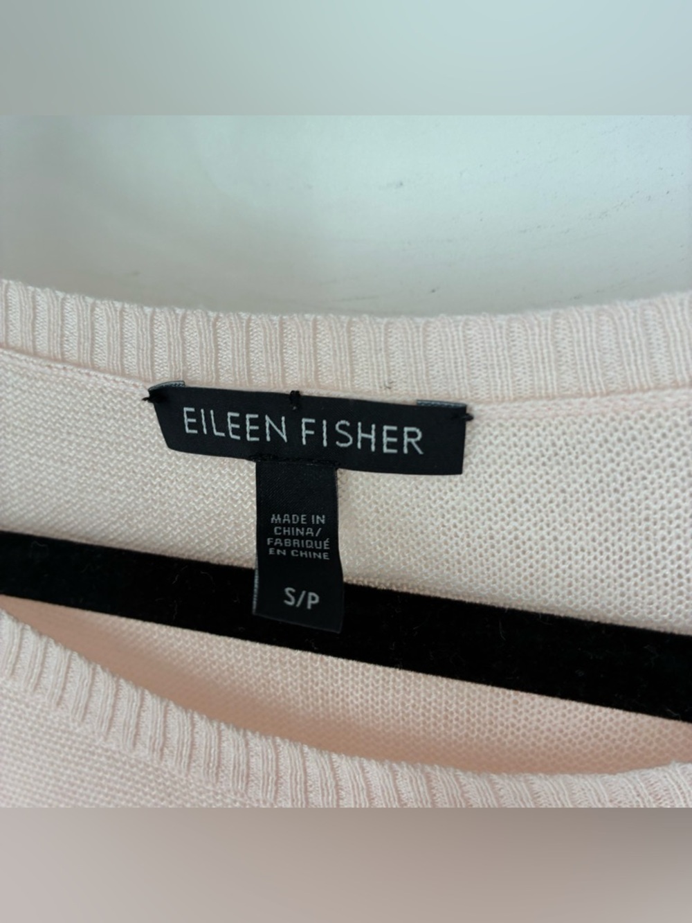 Eileen Fisher Small Pink Sheer Organic Cottton Silk Knit Top Blouse Shirt - Picture 6 of 6